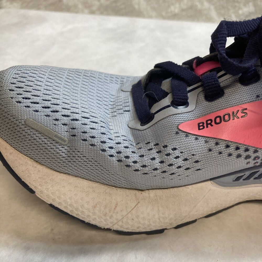 Brooks Adrenaline GTS 22 Womens 8 Grey Pink Running Shoes - Picture 12 of 16